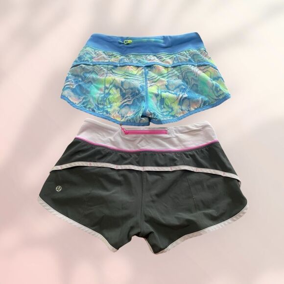 Lululemon/IVViVa Women's Athletic Short lotus Sz 2/14Y - Picture 1 of 3